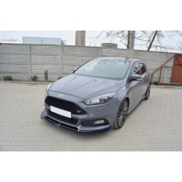 Комплект накладок сплиттеров на передний бампер на Ford Focus III ST рестайл